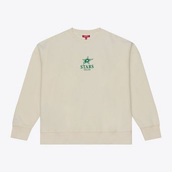 Women's Mitchell & Ness Cream Dallas Stars Core Essentials Sweatshirt