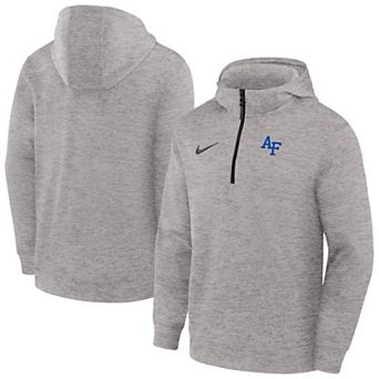Men's Nike Gray Air Force Falcons Coaches Dri-FIT Half-Zip Hoodie