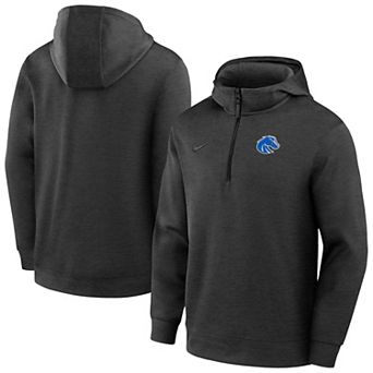 Men's Nike Black Boise State Broncos Coaches Dri-FIT Half-Zip Hoodie