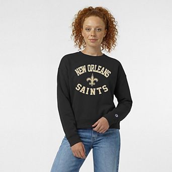 Women's Champion Black New Orleans Saints Heart & Soul Powerblend Sweatshirt