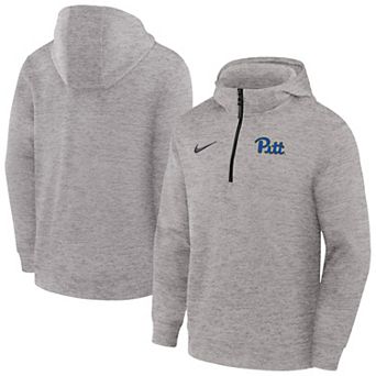 Men's Nike Gray Pitt Panthers Coaches Dri-FIT Half-Zip Hoodie