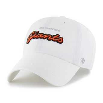 Women's '47 White San Francisco Giants Trendy Script Clean Up Adjustable Hat
