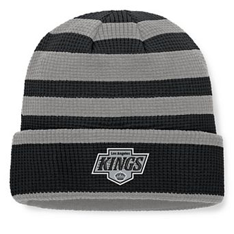 Men's Fanatics Black/Silver Los Angeles Kings Fundamental Steady Cuffed Knit Hat