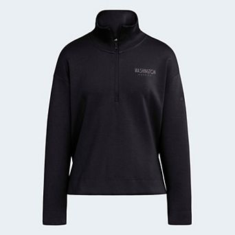 Women's adidas Black Washington Huskies Soft Lux Quarter-Zip Top