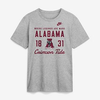 Men's Nike Gray Alabama Crimson Tide Legacy Stacked Established T-Shirt