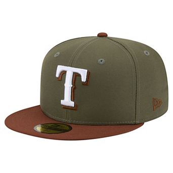 Men's New Era Olive/Brown Texas Rangers Color Pack 59FIFTY Fitted Hat