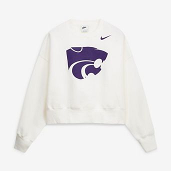 Women's Nike White Kansas State Wildcats Phoenix Fleece Pullover Sweatshirt