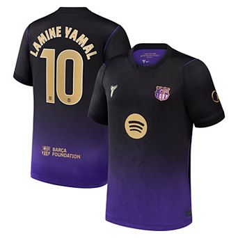 Youth Nike Lamine Yamal Purple Barcelona 2026/27 Away Stadium Replica Jersey