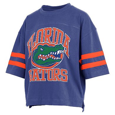 Women's Pressbox Royal Florida Gators Wayne Tyler Cropped T-Shirt