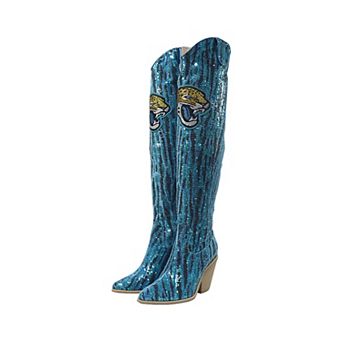 Cuce Jacksonville Jaguars Over-the-Knee Two-Tone Sequin Boots