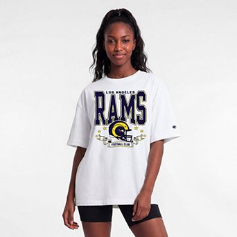 Women's Champion White Los Angeles Rams Oversized T-Shirt