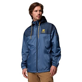 Men's Columbia Navy Notre Dame Fighting Irish Flash Challenger II Full-Zip Windbreaker