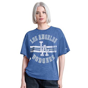 Women's Starter Royal Los Angeles Dodgers Jump Shot Boyfriend Tri-Blend T-Shirt