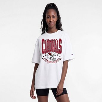 Women's Champion White Arizona Cardinals Oversized T-Shirt