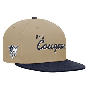 Men's Nike Beige/Navy BYU Cougars Pro Dri-FIT Snapback Hat