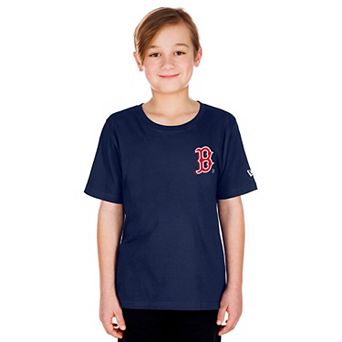 Youth New Era Navy Boston Red Sox Cartoon Logo T-Shirt