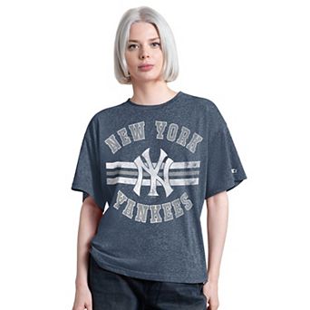 Women's Starter Navy New York Yankees Jump Shot Boyfriend Tri-Blend T-Shirt