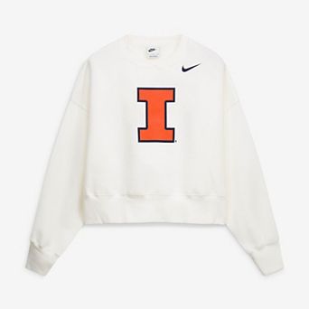 Women's Nike White Illinois Fighting Illini Phoenix Fleece Pullover Sweatshirt