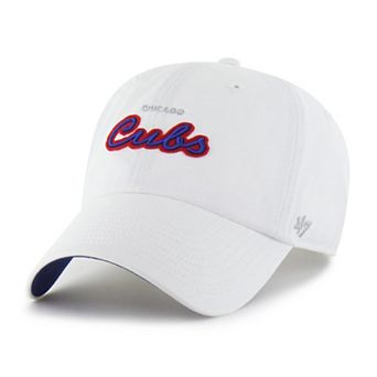 Women's '47 White Chicago Cubs Trendy Script Clean Up Adjustable Hat