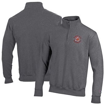 Men's Champion Pewter Tampa Bay Buccaneers Powerblend Quarter-Zip Pullover