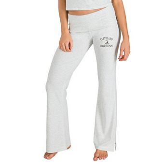 Women's Concepts Sport Gray Cleveland Browns Fray Flared Split Hem Pants