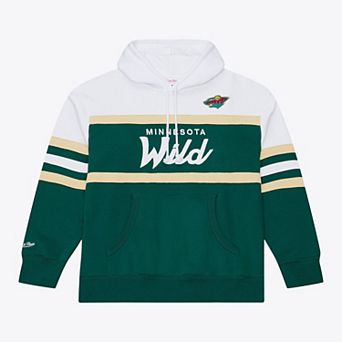 Men's Mitchell & Ness Dark Green Minnesota Wild Head Coach Hoodie