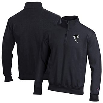 Men's Champion Black Atlanta Falcons Powerblend Quarter-Zip Pullover
