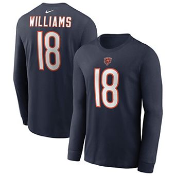 Men's Nike Caleb Williams Navy Chicago Bears Name & Number Long Sleeve T-Shirt