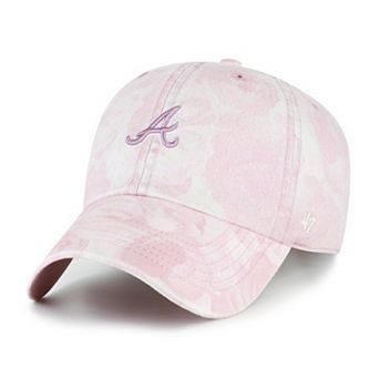 Women's '47 Pink Atlanta Braves Gardenia Clean Up Adjustable Hat