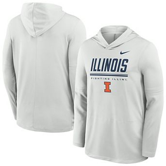 Men's Nike Gray Illinois Fighting Illini 2026 Sideline Dri-FIT Lightweight Hooded Top
