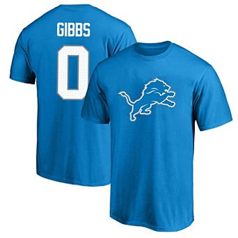 Men's Fanatics Jahmyr Gibbs Blue Detroit Lions Big & Tall Player Name & Number T-Shirt