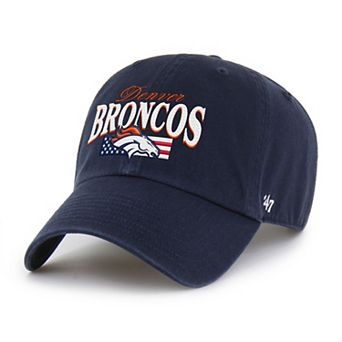 Men's '47 Navy Denver Broncos American Flag Clean Up Adjustable Hat