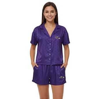 Women's Concepts Sport Purple Baltimore Ravens Wink Dot Satin Jacquard Sleep Set