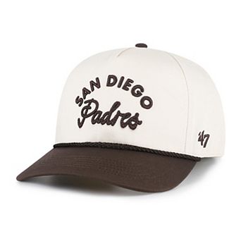 Men's '47 Natural/Brown San Diego Padres Rope Script Hitch Adjustable Hat