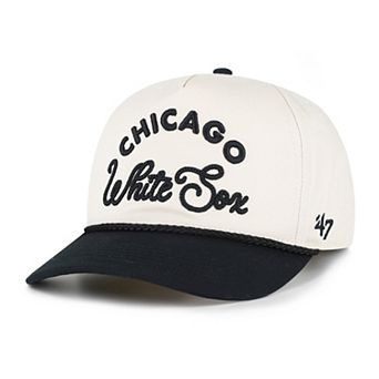 Men's '47 Natural/Black Chicago White Sox Rope Script Hitch Adjustable Hat