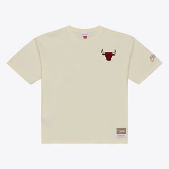 Men's Mitchell & Ness Oatmeal Chicago Bulls Heritage Hues Oversized T-Shirt
