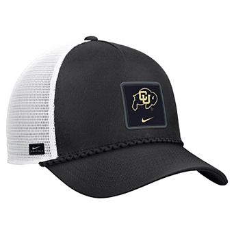 Men's Nike Black Colorado Buffaloes 2026 On-Field Rope Adjustable Trucker Hat