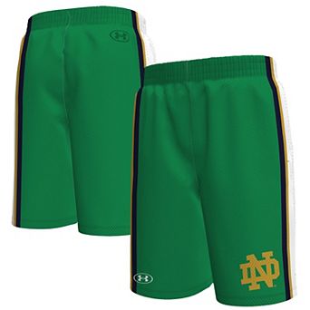 Youth Under Armour Kelly Green Notre Dame Fighting Irish Irish Wear Green ArmourFuse Mesh Shorts