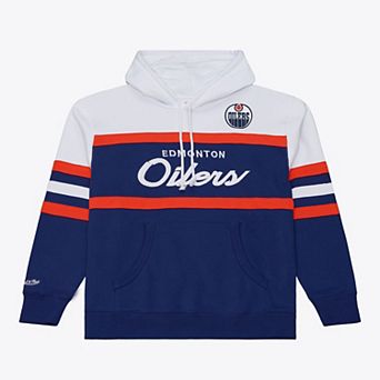 Men's Mitchell & Ness Navy Edmonton Oilers Head Coach Hoodie