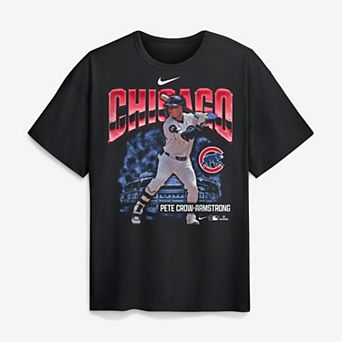 Men's Nike Pete Crow-Armstrong Black Chicago Cubs Enlarged Player Graphic Max90 Heavyweight T-Shirt