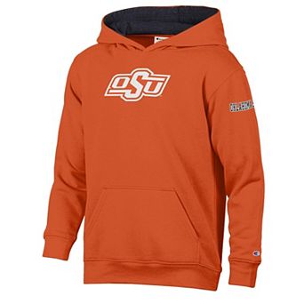 Youth Champion Orange/Black Oklahoma State Cowboys Volume Fleece Hoodie