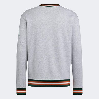 Men's adidas Gray Miami Hurricanes Dugout Collection Sweatshirt