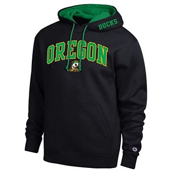 Men's Champion Black Oregon Ducks Arch Tackle Twill Hoodie