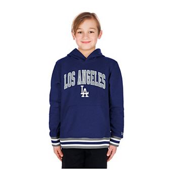 Youth New Era Royal Los Angeles Dodgers Knit Trim Pullover Hoodie
