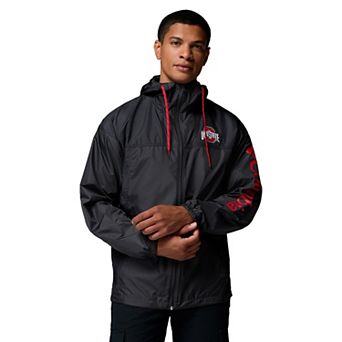 Men's Columbia Black Ohio State Buckeyes Flash Challenger II Full-Zip Windbreaker