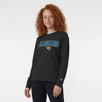 Women's Champion Black Jacksonville Jaguars Core Logo Long Sleeve T-Shirt