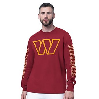 Men's Starter Burgundy Washington Commanders Clutch Hit II Long-Sleeve T-Shirt