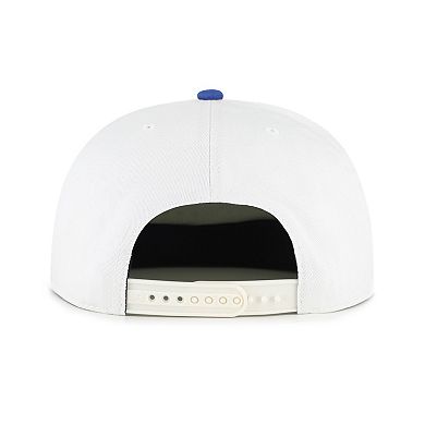 Men's '47 White/Royal Los Angeles Dodgers Script Stack Relaxed Captain Snapback