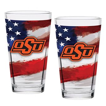 Oklahoma State Cowboys Two-Pack 16oz. Americana Pint Glass Set