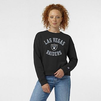 Women's Champion Black Las Vegas Raiders Heart & Soul Powerblend Sweatshirt